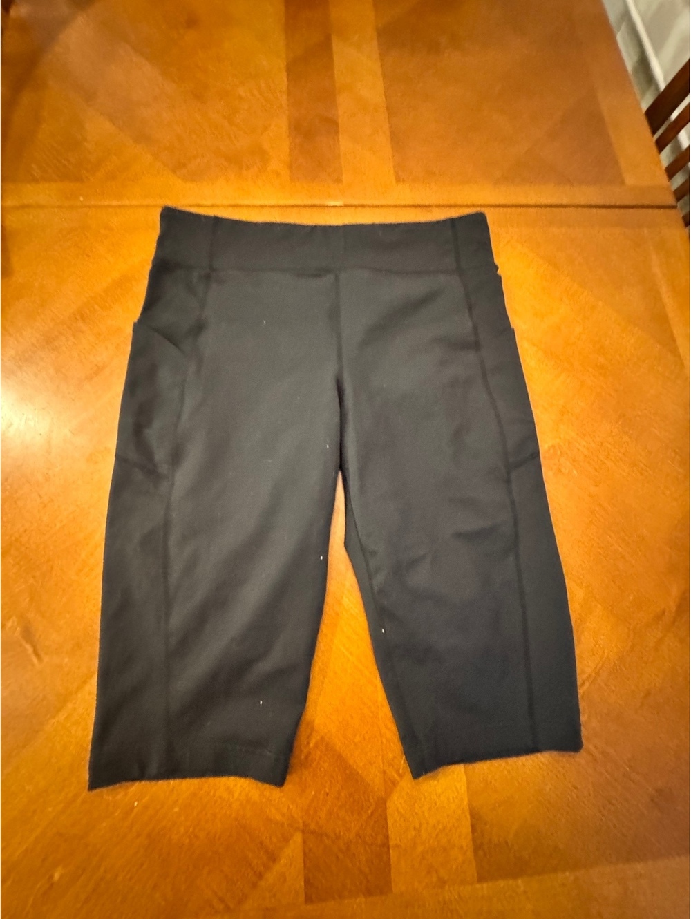 Lands' End Women's Black Capri Leggings Size XL 3202